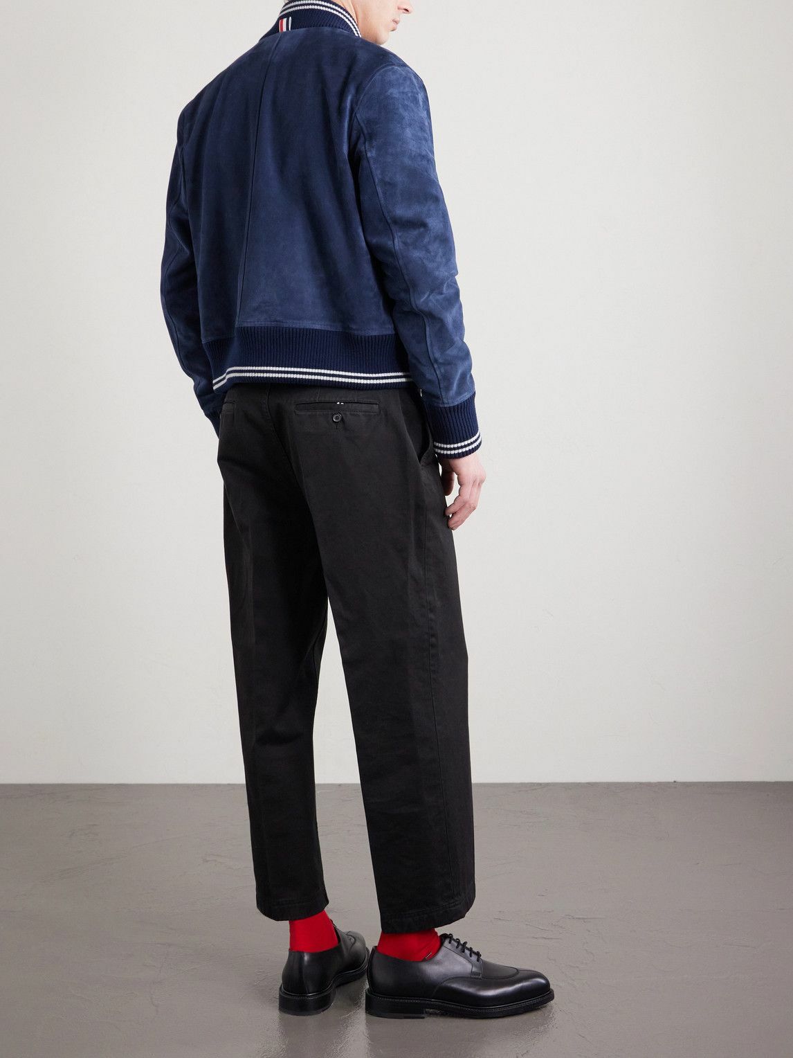 Thom Browne - Suede Blouson Jacket - Blue