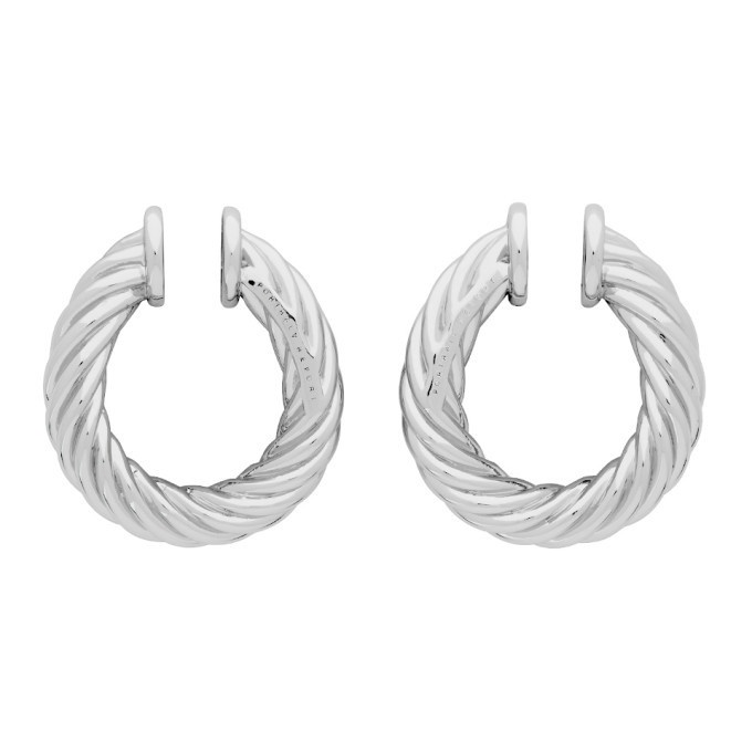 Photo: Portrait Report Silver Mini Twist Ring Rope Ear Cuffs