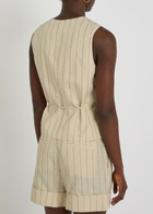 Rag & Bone Paulette Pinstriped Woven Vest White