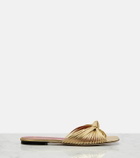 Valentino Garavani Annet metallic leather slides