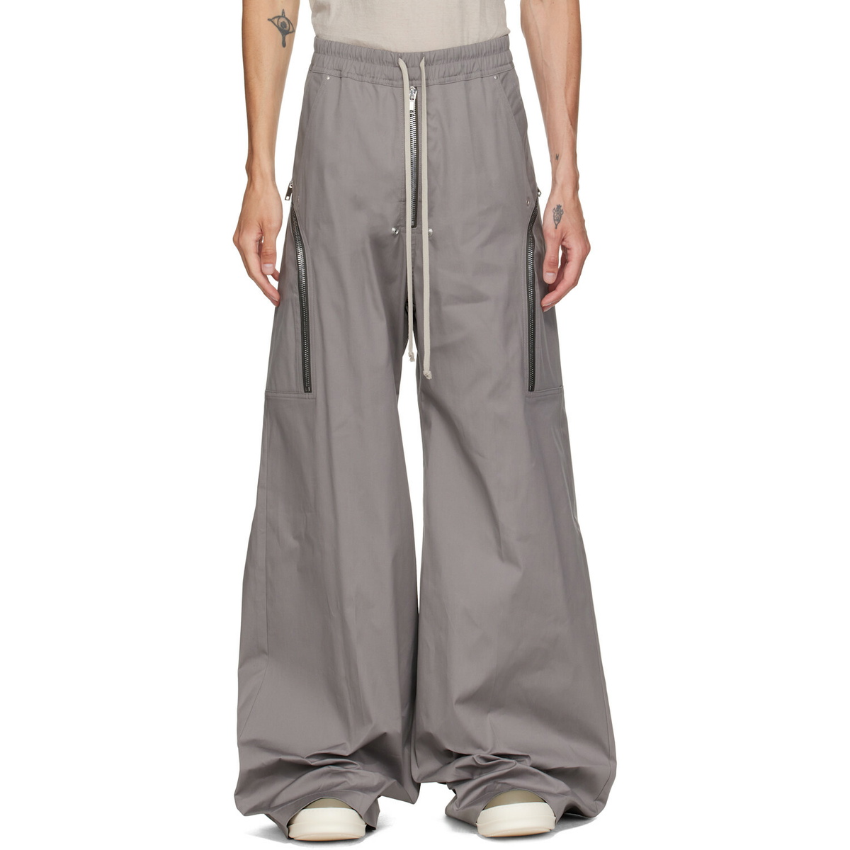 Rick Owens Gray Tower Heizer Belas Cargo Pants