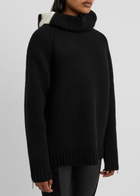 Helmut Lang Suitcase Panelled Wool-blend Jumper Black