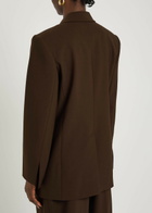 Esse Studios Onus Double-breasted Woven Blazer Bronze