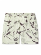 Club Monaco - Straight-Leg Mid-Length Printed Stretch Recycled Swim Shorts - Gray