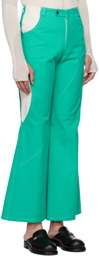 HEAD OF STATE Green & White Ojo Trousers