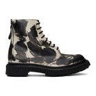 Etudes Black and Off-White Adieu Edition Type 129 Paint Boots