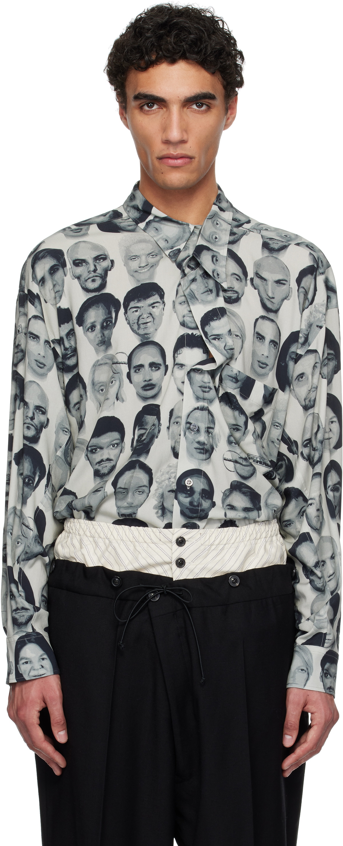 Magliano Black & White Finalists Twisted Shirt