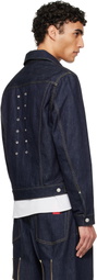 FUMITO GANRYU Navy Work Riders Denim Jacket