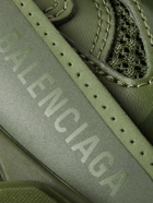 BALENCIAGA - Track Nylon, Mesh and Rubber Sneakers - Green