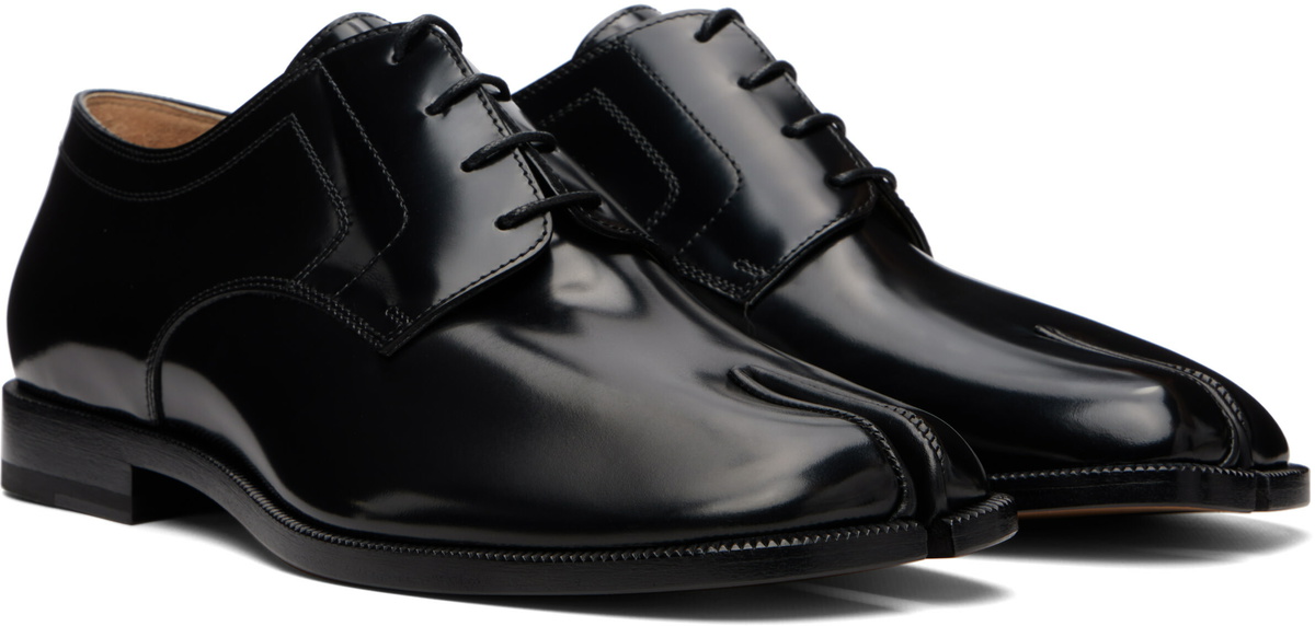 Maison Margiela Black Tabi Lace-Up Derbys