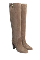 Via Roma 15 High Heels Boots In Beige Suede