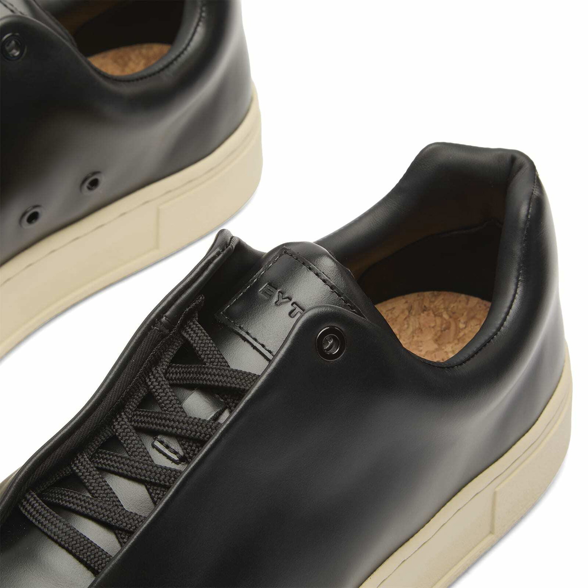 Eytys Men's Doja Leather Sneakers in Black