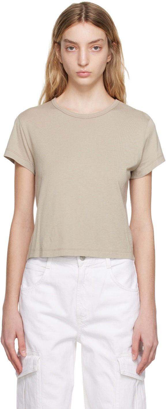 AGOLDE Taupe Drew T-Shirt AGOLDE