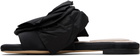 Simone Rocha Black Pressed Rosette Slides