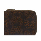 Needles Men's Papillion Butterfly PVC Small Wallet in Brown