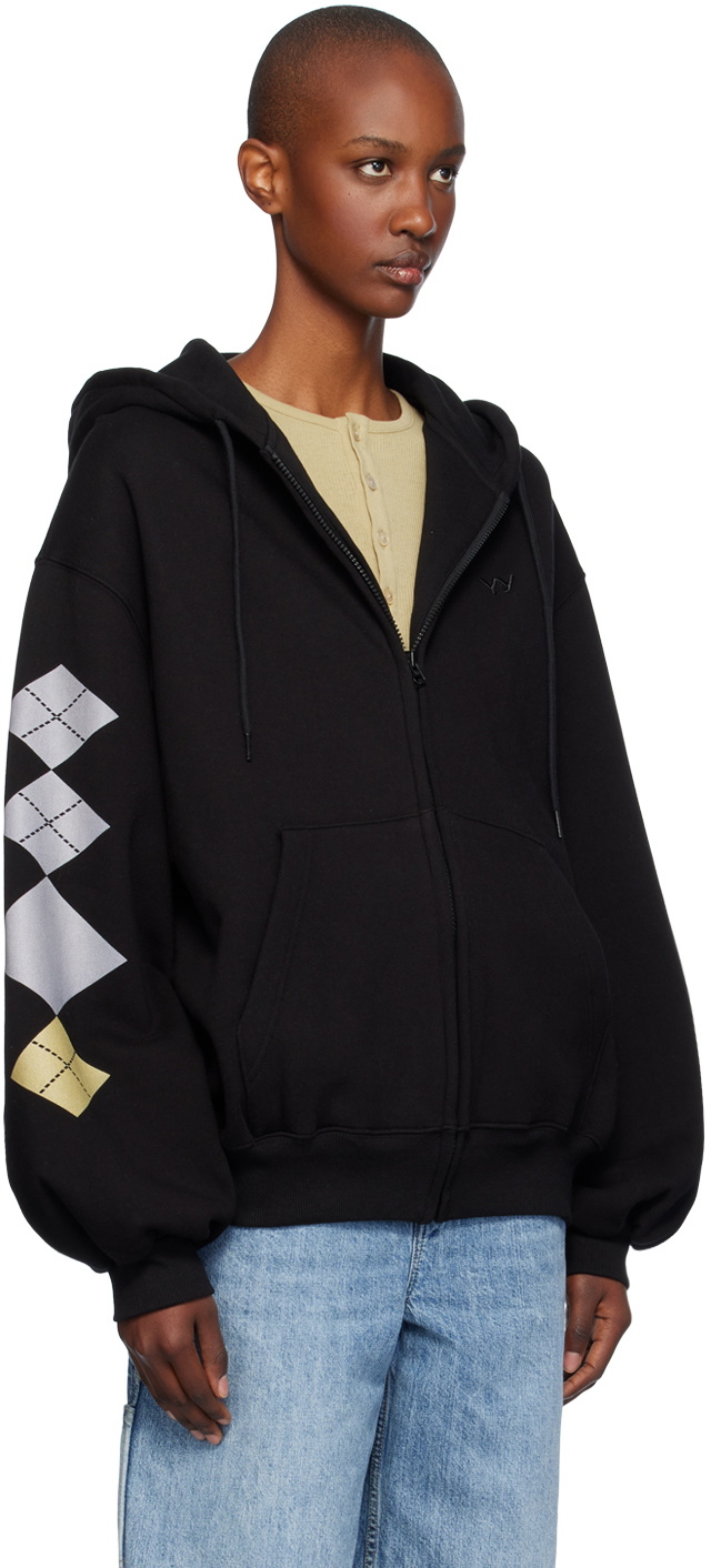 OPEN YY Black Argyle Box Hoodie OPEN YY