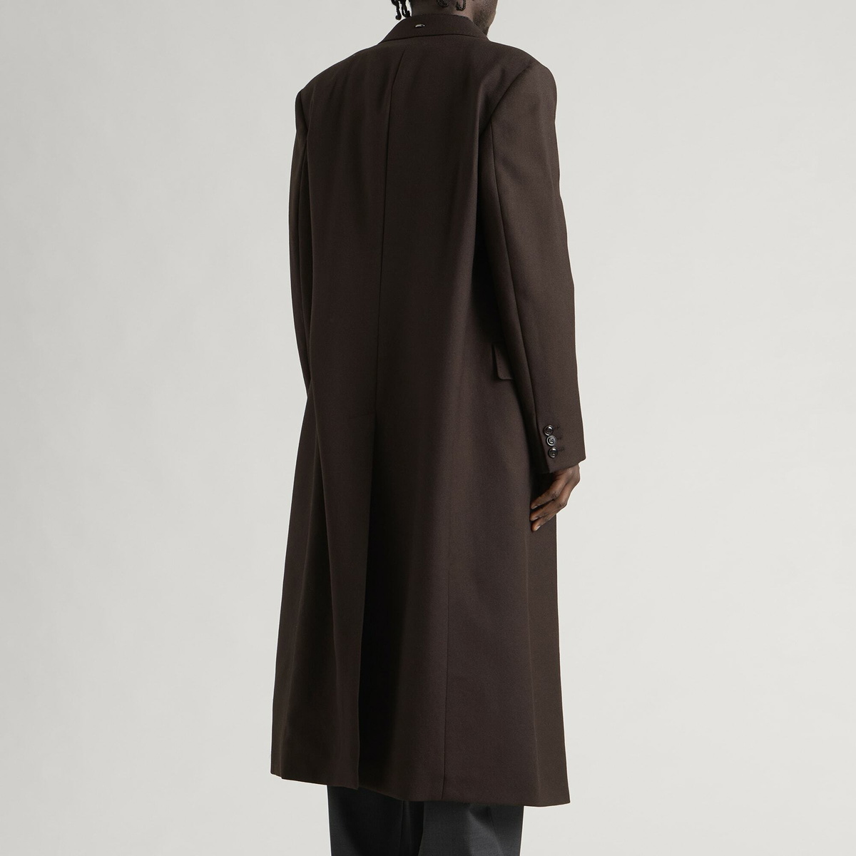 Our Legacy Men's Issue Wool Extended Whale Coat in Deep Pangoa