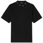 Fred Perry Men's Laurel Wreath High Neck T-Shirt in Black