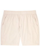 Paige Teague Striped Cotton Shorts Ecru