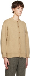 Taiga Takahashi Beige Crewneck Cardigan