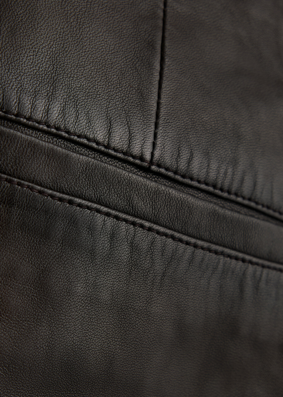 Remain BY Birger Christensen Straight-leg Leather Trousers Brown
