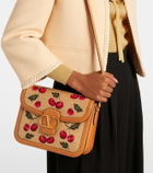 Valentino Garavani 9TO5 Cherryfic raffia-effect shoulder bag