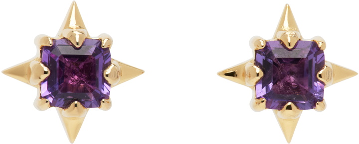 Photo: Stolen Girlfriends Club Gold Punk Rose Stud Earrings