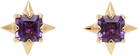 Stolen Girlfriends Club Gold Punk Rose Stud Earrings