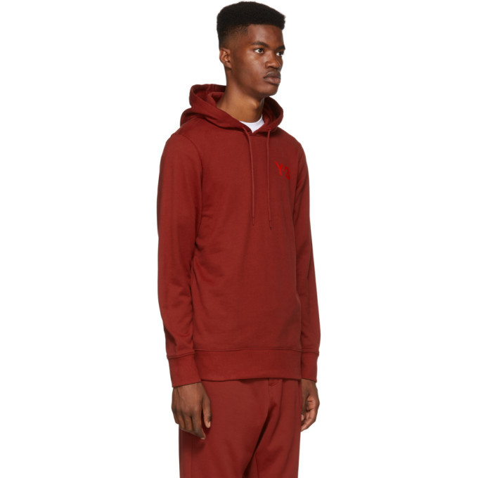 Y-3 Red Classic Logo Hoodie Y-3