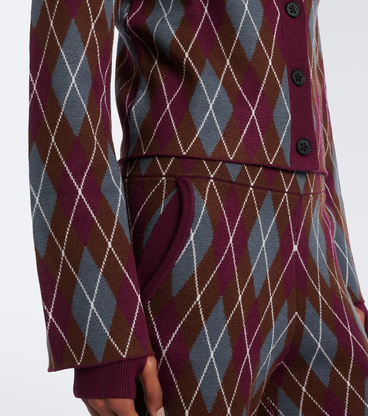 Perfect Moment Argyle wool cardigan