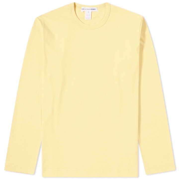Photo: Comme des Garcons SHIRT Long Sleeve Logo Tee Yellow