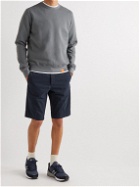 Aspesi - Straight-Leg Garment-Dyed Cotton Bermuda Shorts - Blue