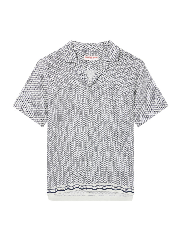 Photo: Orlebar Brown - Maitan Printed Linen Shirt - Blue