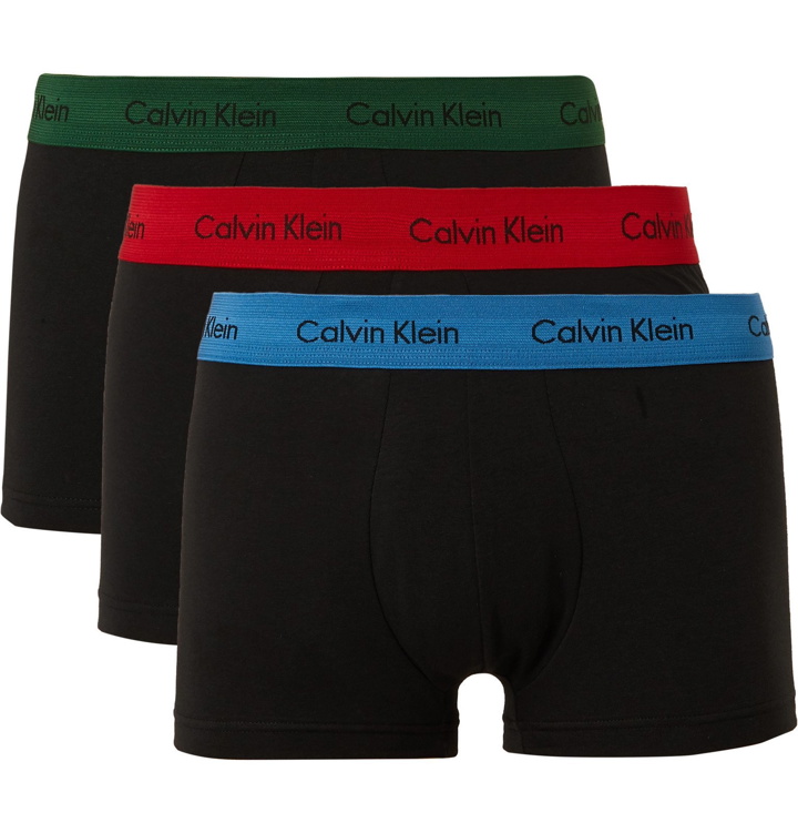 Photo: Calvin Klein Underwear - Three-Pack Stretch-Cotton Boxer Briefs - Black