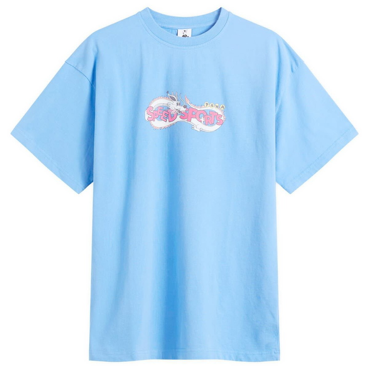 Photo: Pawa Speed Sports Men's Dragon Doggo T-Shirt in Bleu/Azur