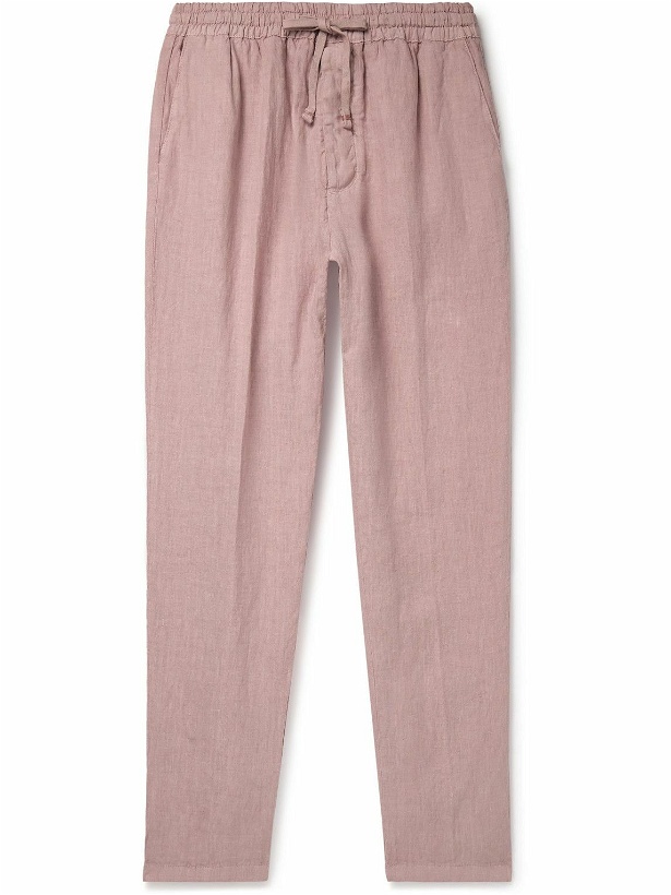Photo: Altea - Tapered Linen Drawstring Trousers - Pink