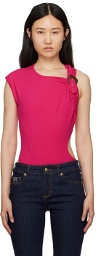 Versace Jeans Couture Pink Buckle Bodysuit