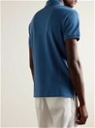 Etro - Logo-Embroidered Cotton-Piqué Polo Shirt - Blue