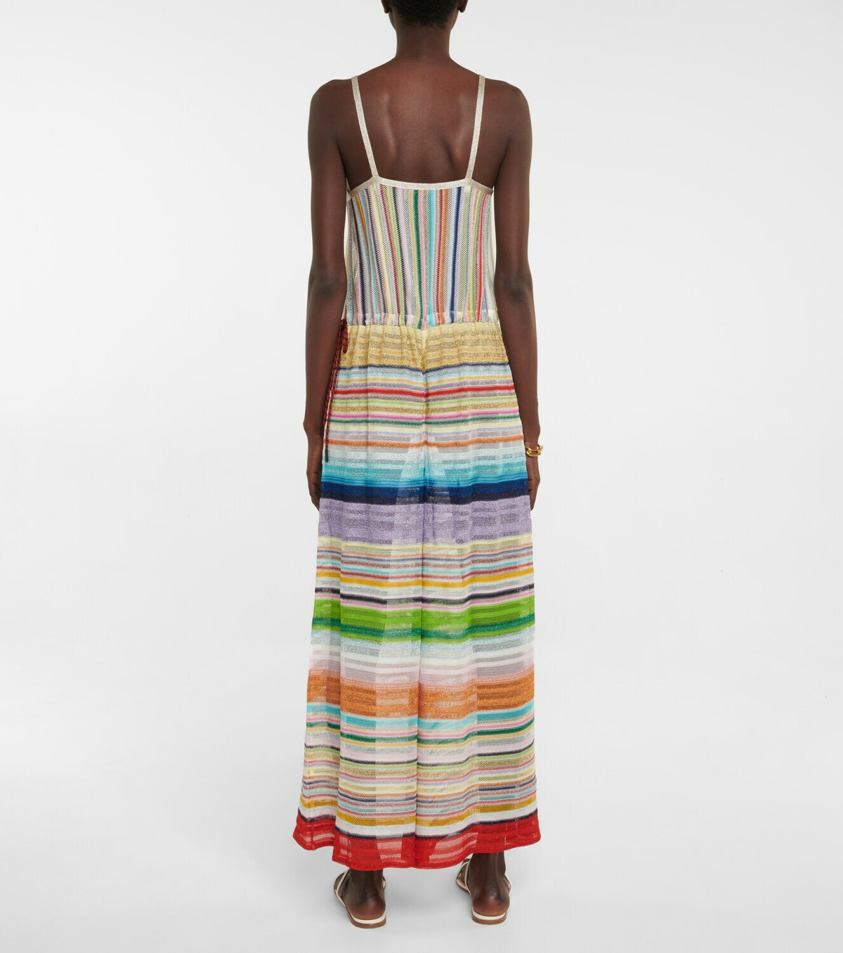 Missoni Mare Striped metallic knit jumpsuit