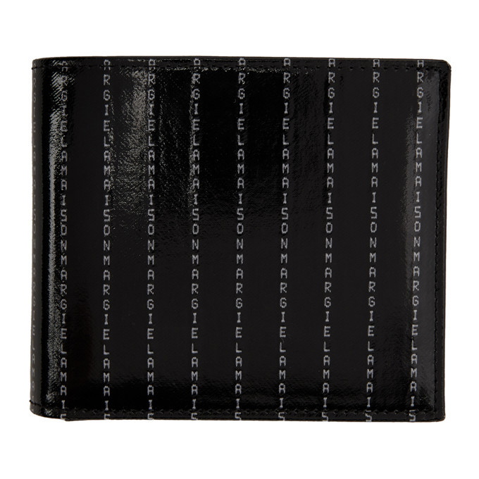 Photo: Maison Margiela Black Logo Pinstripe Bifold Wallet