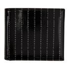 Maison Margiela Black Logo Pinstripe Bifold Wallet