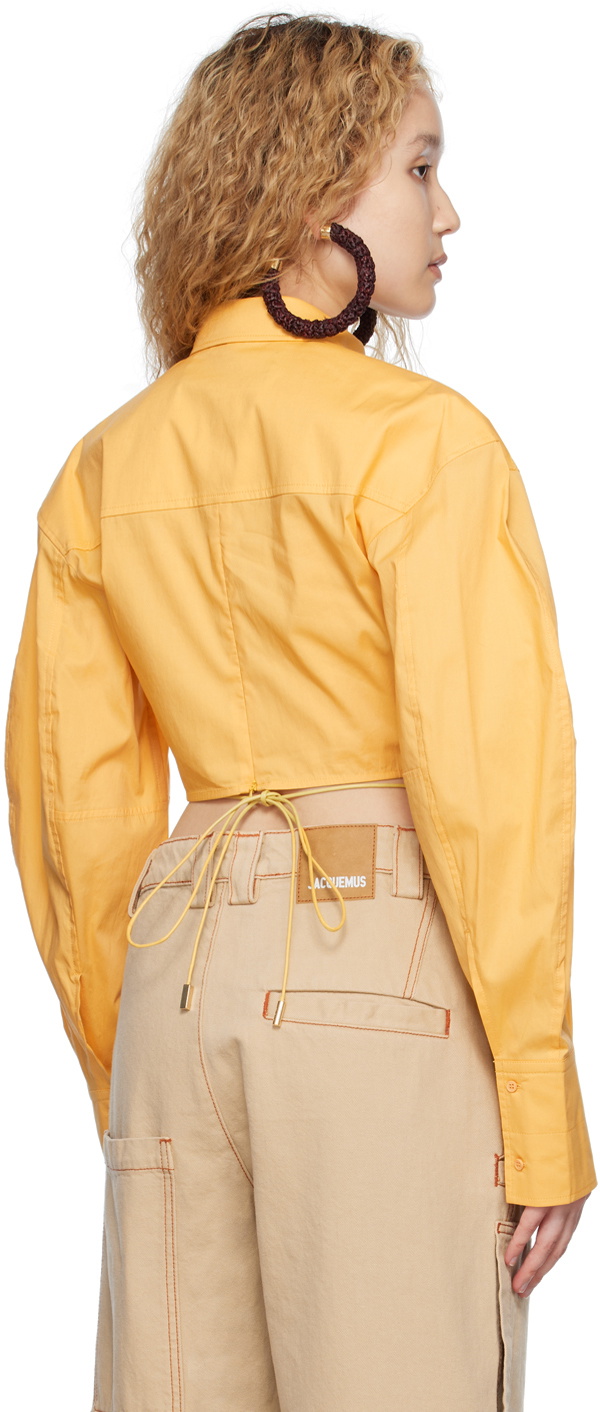 Jacquemus Yellow Le Raphia 'La Chemise Plidao' Shirt