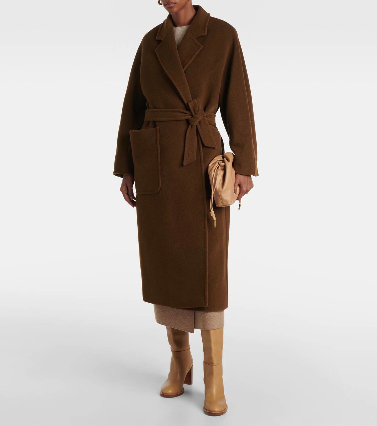Max Mara Attuale1234 camel hair wrap coat Max Mara