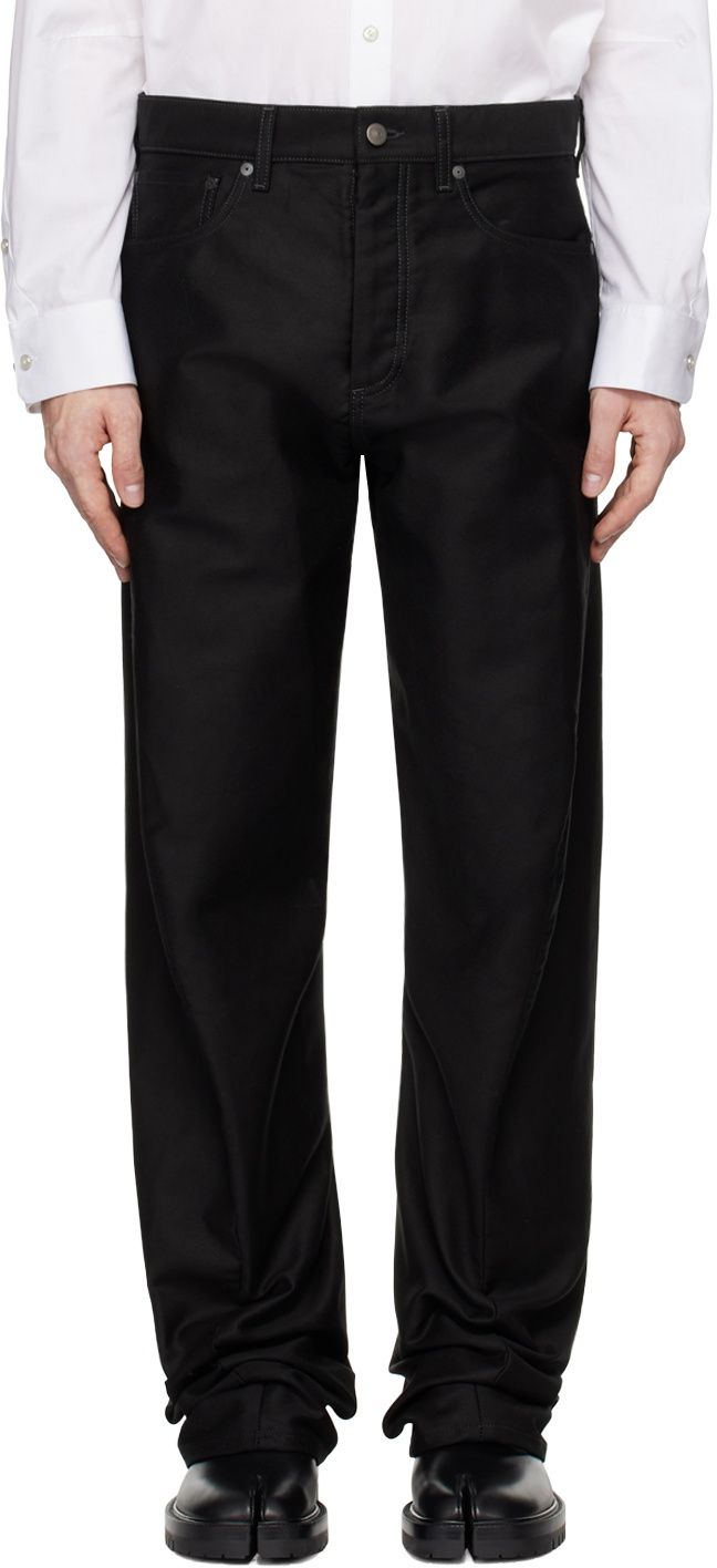 Maison Margiela Black Twisted Outseam Jeans Maison Margiela