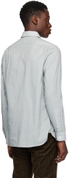 RRL Blue & Off-White Striped Shirt