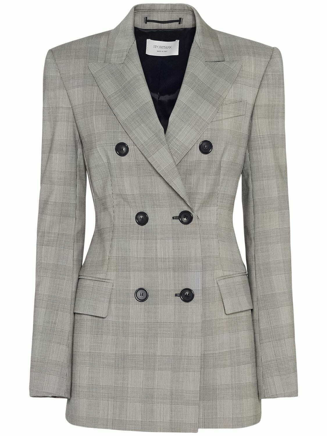 SPORTMAX Astro Wool Blend Double Breasted Blazer Sportmax