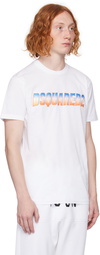 Dsquared2 White Glitter T-Shirt