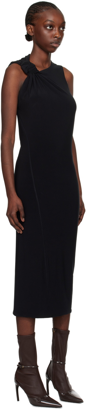 Sportmax Black Crewneck Midi Dress