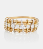 Jade Trau Penelope 18kt gold ring with platinum and diamonds