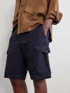 Slowear - Straight-Leg Cotton and Linen-Blend Shorts - Blue